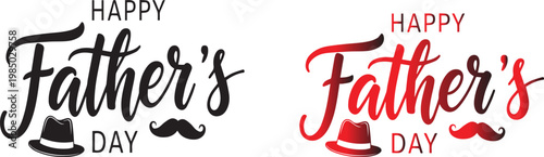 Happy father's day celebrating dad with stylish typography and heartfelt designs