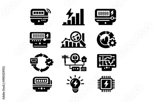 Icon generation symbol black smart icons per simple vector workflow spaced image