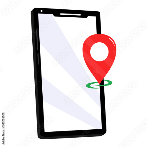 Mobile phone with maps icon (1)