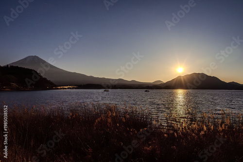 Mount Fuji at Sunset in December