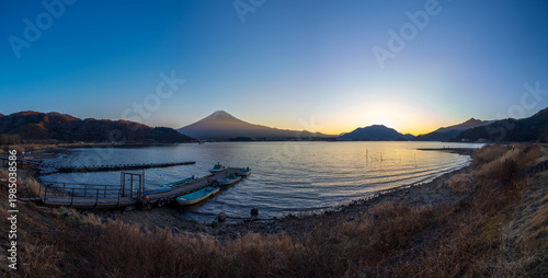 Mount Fuji at Sunset in December