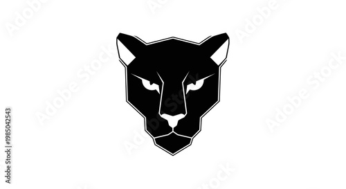 Black Panther Head Silhouette Logo Icon Graphic Design