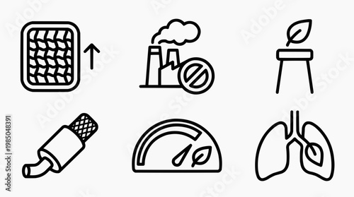 Eco-Friendly Icons Showcasing the Importance of the Environment 