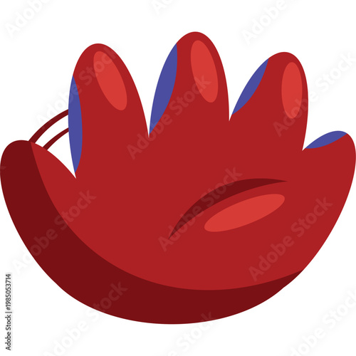 Flat style baseball glove sports illustration