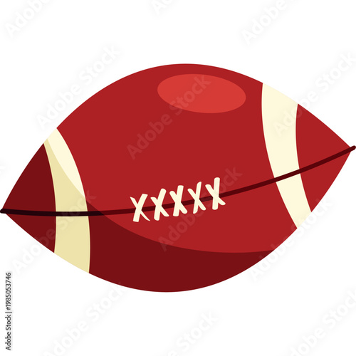 American football ball flat style illustration