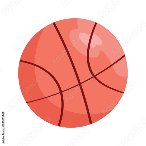 Basketball ball flat style sports illustration
