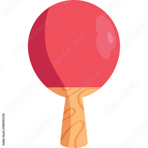 Table tennis paddle flat style illustration