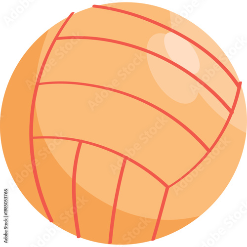 Volleyball ball flat style sports illustration