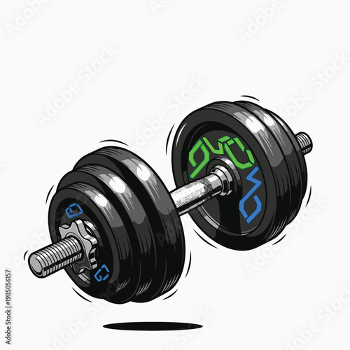 Dumbbell Weights for Strength Training Fitness.