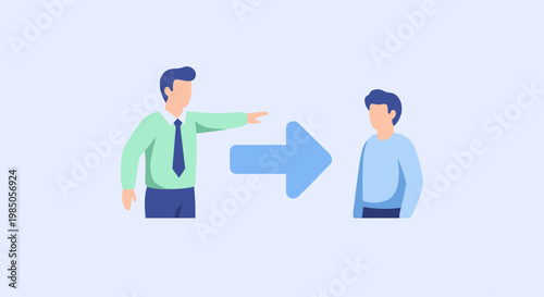 Businessman referring to another man.