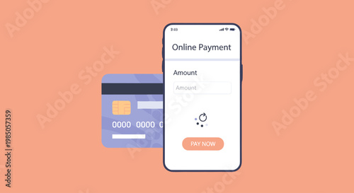Smartphone with online payment screen.