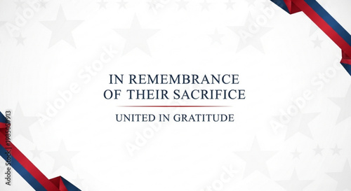 A patriotic vector graphic honoring sacrifices with a red, white, and blue design