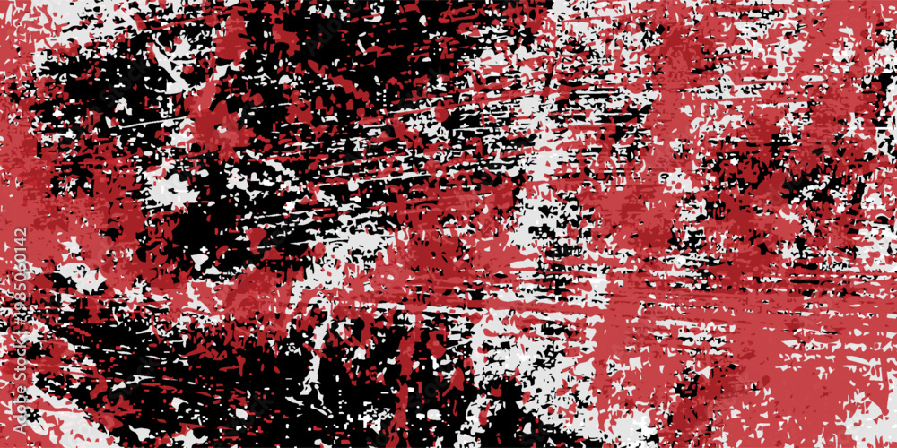 Fototapeta premium A modern and attractive grunge texture background with a black, white, and red color combination. eps 10