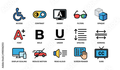 Accessibility tools: a+ font, bold, underline, contrast, invert, spacing, read aloud, screen reader