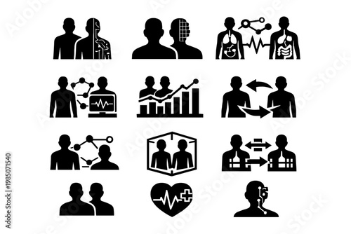 Image body vector twin virtual symbol structure simple diagram generation health fill