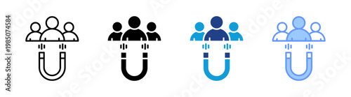 Lead Generation icon set multiple style collection