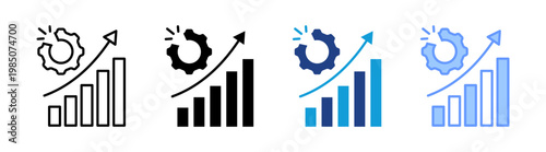 Disruption icon set multiple style collection