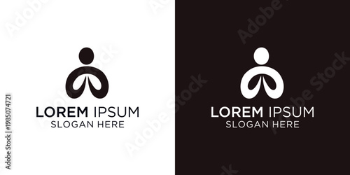 Eye-catching logo design featuring a stylized person icon with Lorem Ipsum text, perfect for businesses and organizations seeking a modern, professional brand identity