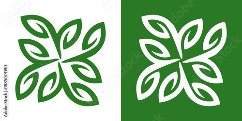 Leaf logo designs for eco-friendly branding and marketing materials