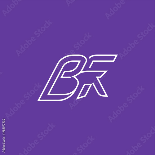 Modern abstract logo design with letters B and F.