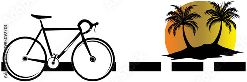 Bicycle vector illustration background for World Bicycle Day