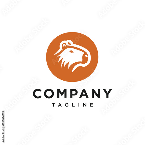 Letter O Capybara Logo Icon Vector