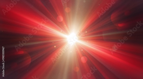 Radiant red burst illuminating the cosmos