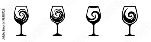 Elegant champagne flutes vector illustration for celebration special occasion and drink design element