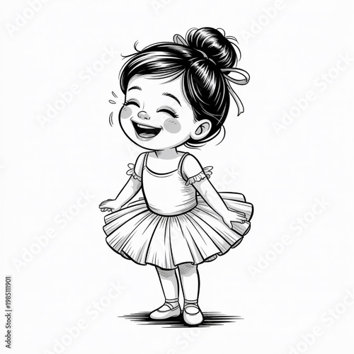 Cute Little Girl With a Playful Expression for Kids and Adults