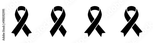 Mourning black ribbon awareness support grief loss memorial symbol solidarity hope remembrance days