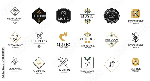 Collection of diverse logos for various businesses and concepts.