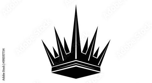 Black Crown Icon - Royal Symbol, Luxury, Power, King, Queen, Royalty