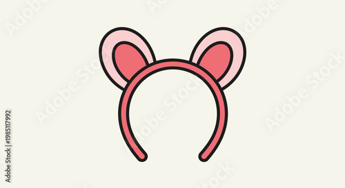 Cute Pink Mouse Ears Headband, Fun Accessory for Parties and Cosplay