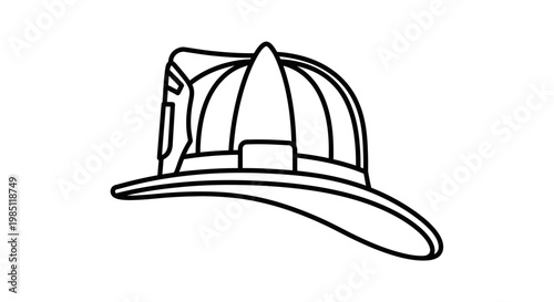Firefighter Helmet Outline Icon