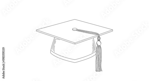 Wallpaper Mural Graduation Cap Outline Drawing Torontodigital.ca