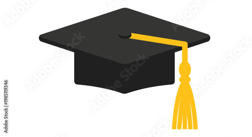 Graduation Cap Tassel Icon - Education Achievement Symbol
