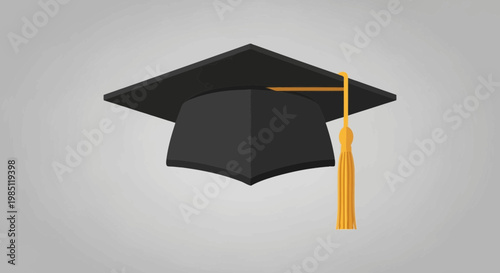 Wallpaper Mural Graduation Cap with Yellow Tassel on Abstract Background - Education Concept Torontodigital.ca