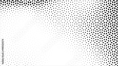 Geometric tiles pattern diamond grid on a white background. Seamless fade out hipster fashion Design pattern. Hexagon halftone Effect Business Background. T shirt Triangle pattern.