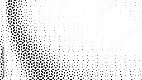 Geometric tiles pattern diamond grid on a white background. Seamless fade out hipster fashion Design pattern. Hexagon halftone Effect Business Background. T shirt Triangle pattern.