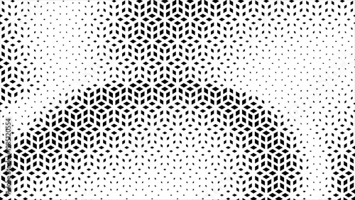 Geometric tiles pattern diamond grid on a white background. Seamless fade out hipster fashion Design pattern. Hexagon halftone Effect Business Background. T shirt Triangle pattern.