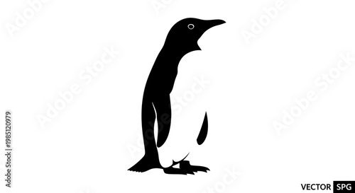 Penguin Silhouette Vector Art