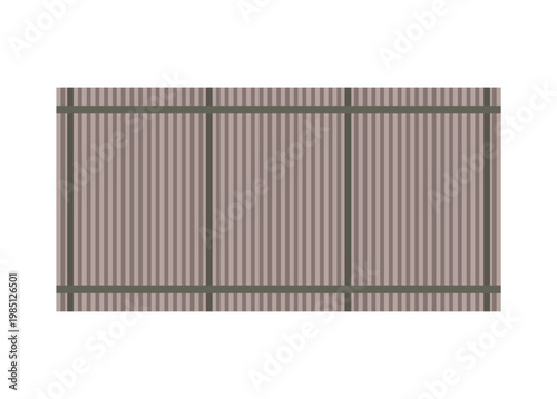 Tin wall. Simple flat illustration.
