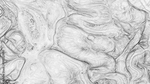 Elegant white and grey fluid art background with detailed marble swirls. Minimalist monochrome liquid motion ideal for high-end luxury branding, sleek overlays, and modern digital aesthetics.