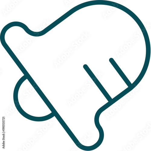 Minimalist Bell Icon Announcement Communication Outline