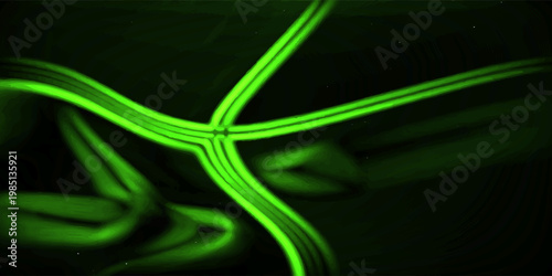 Blue and red light painting photography, long exposure ripples and waves pattern against a black background. Light trails long exposure highway. Blue and gold light