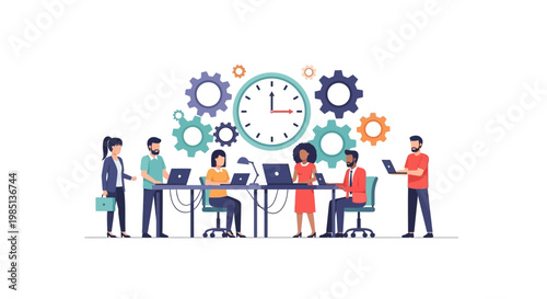 Business people working together office.