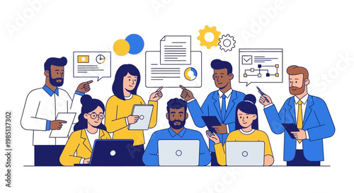 Diverse Team Working Together.