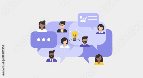 People Talking Communication Concept.