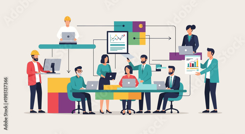 Business people working together office.