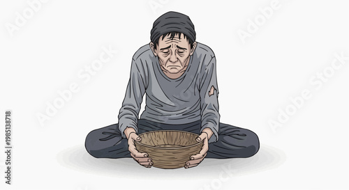 Poverty Hunger Crisis Homeless Person Social Issue